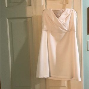BCBG Maxazaria white dress with lace